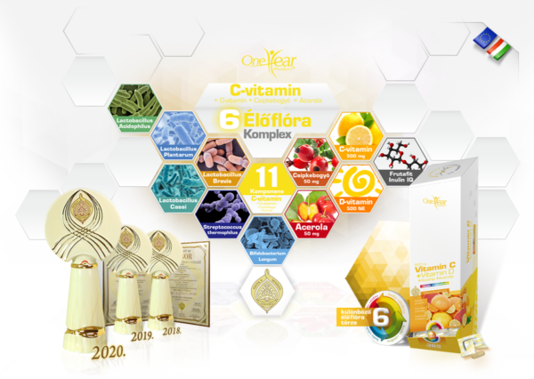 C-vitamin 500 mg + D-vitamin + Csipkebogyó + Acerola
